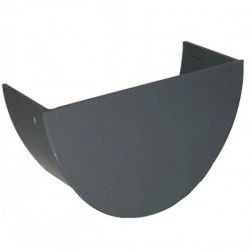  112mm Grey Half Round Internal Stop End (AE2G)