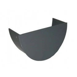  112mm Grey Half Round Internal Stop End (AE2G)