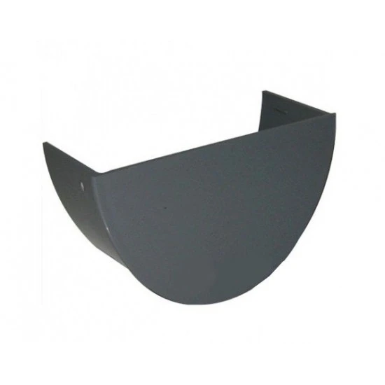  112mm Grey Half Round Internal Stop End (AE2G)