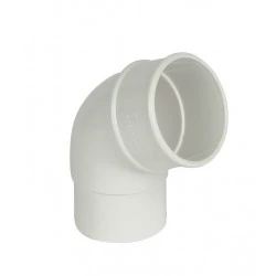 White Round Downpipe 112º Off Set Bend