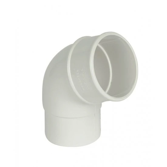 White Round Downpipe 112º Off Set Bend