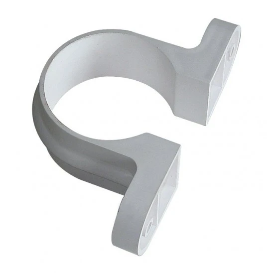  68mm White Round Classic Downpipe Clips - With Lugs (RC4W)