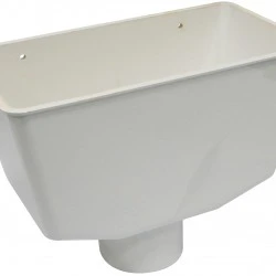 White Hopper Fits Square Or Round Down Pipes White Hopper Fits Square Or Round Down Pipes