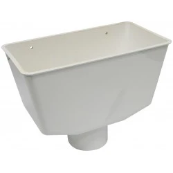 White Hopper Fits Square Or Round Down Pipes