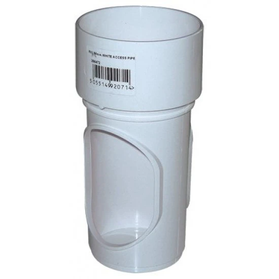 White Round Downpipe Access Pipe (RX1W)