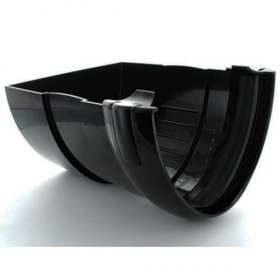 200mm Hunter Stormflo Guttering Stop end Black