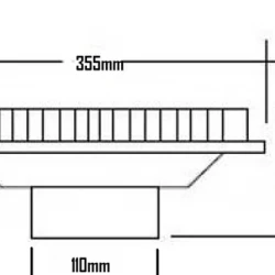 Balcony Outlet to fit on to an110mm pipe. Grey Only Hunter RV196