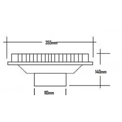 Balcony Outlet to fit on to an110mm pipe. Grey Only Hunter RV196