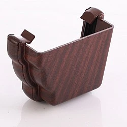 Mahogany Ogee Niagara External Gutter Stop End - Right Hand