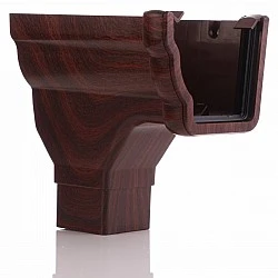 Mahogany Ogee Niagara Gutter Stopend Outlet - Left Hand