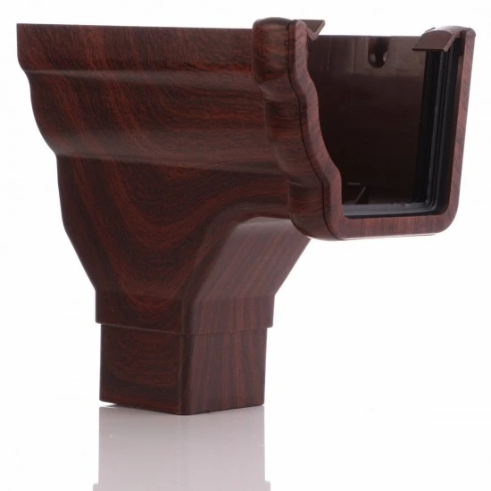 Mahogany Ogee Niagara Gutter Stopend Outlet - Left Hand