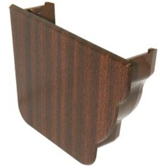 Mahogany Ogee Niagara Internal Gutter Stop End - Left Hand