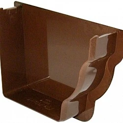Mahogany Ogee Niagara Internal Gutter Stop End - Right Hand