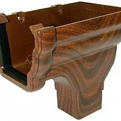 Mahogany Ogee Niagara Gutter Stopend Outlet - Right Hand