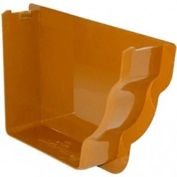 Golden Light Oak Ogee Niagara Internal Gutter Stop End - Right Hand