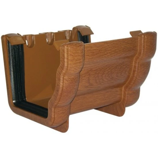 Golden Light Oak Ogee Niagara Gutter Union Bracket