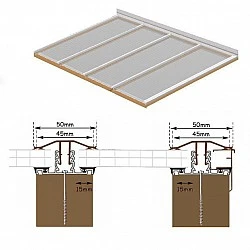 2.5 m long x 4 m Wide  Polycarbonate Kit Roof 