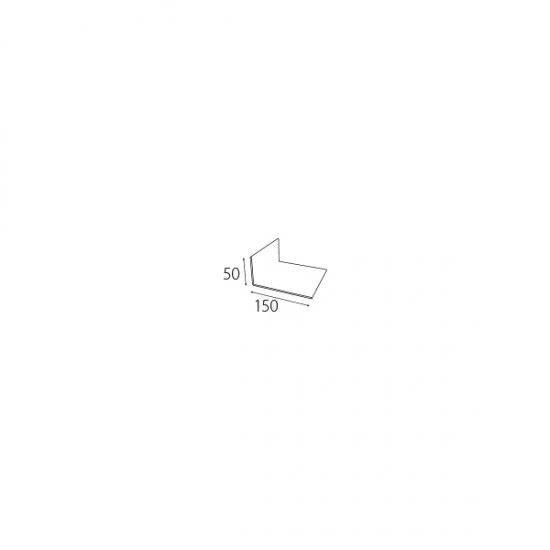 Durasid Sand (RAL 1015) Lacquered Aluminium Corner Profile 50mm x 150mm x 3-metre