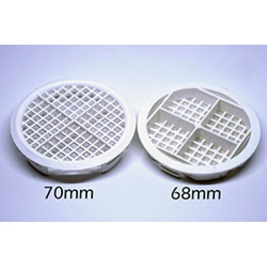 White 68mm Round Disc Vent