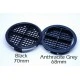 Anthracite Grey Dark Grey 68 mm Round Soffit Vent Disc Vent Push In