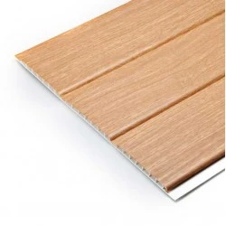 300mm Hollow Soffit Board Tongue & Groove - Irish Oak - uPVC