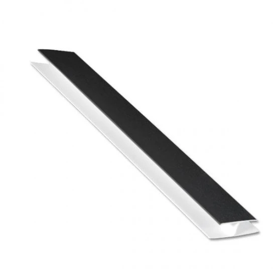  H-Section Black Soffit Joint Trim 5m Ash Grained