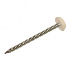 Cream 30mm Plastic Head Pins RAL 9001
