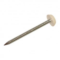 Cream 30mm Plastic Head Pins RAL 9001