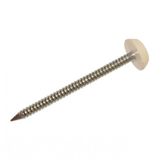 Cream 30mm Plastic Head Pins RAL 9001