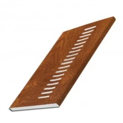 200mm Vented Soffit Flat Board Oak
