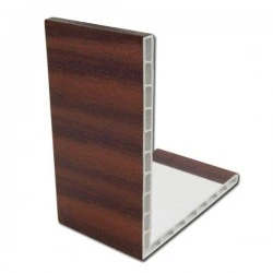 2.5m Mahogany uPVC Rigid Angle Trim 100mm x 80mm 90º 2.5m Mahogany uPVC Rigid Angle Trim 100mm x 80mm 90º