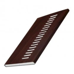 200mm Vented Soffit Flat Board Rosewood