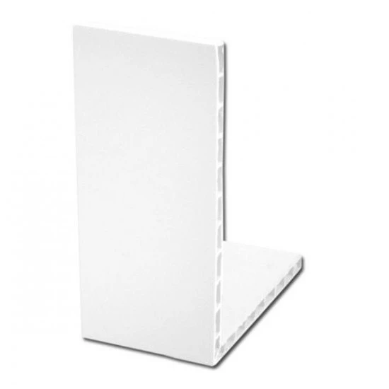 White uPVC Rigid Angle Trim 100mm x 80mm 90º