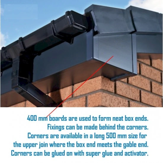 Anthracite Grey Reveal Liner uPVC 9 mm X 400 mm X 5 m