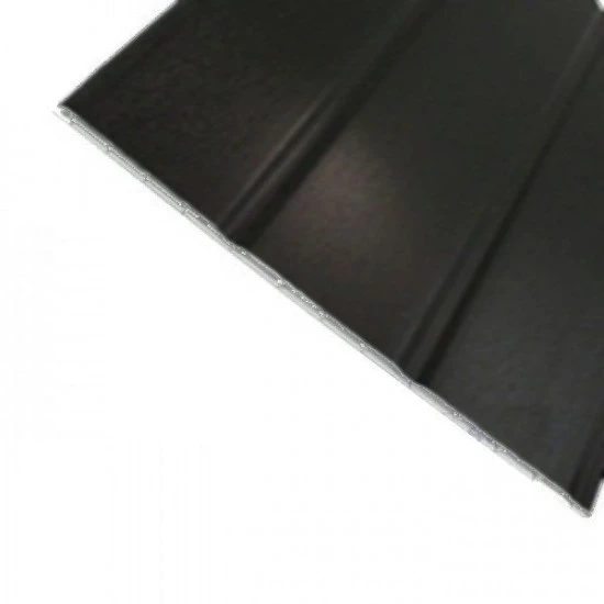 300mm Hollow Soffit Board Tongue & Groove - Plain Black - uPVC