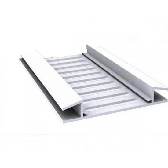 White H-Soffit Roof Vent Strip 9mm x 80mm x 5-metre