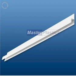 White Kestrel 9mm uPVC Flat Roof Edge Trim