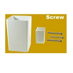 Plastic PVC Vinyl Rail Bracket White