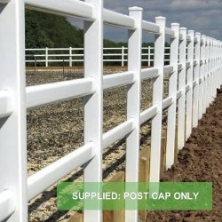 White Fence Post Caps - Plastic PVC Vinyl