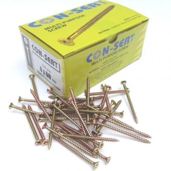 Con-Sert 4mm x 60mm Multipurpose Screws Con-Sert 4mm x 60mm Multipurpose Screws