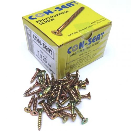 Con-Sert 5mm x 25mm Multipurpose Screws Con-Sert 5mm x 25mm Multipurpose Screws