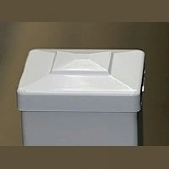 White Square Post Caps 95mm Bristol Bath | Hollow Fence Caps