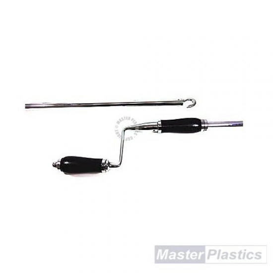 Extendable Roof Vent Handle Winder Chrome Effect