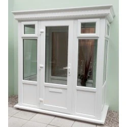 2.0m X 1.5m PVC Porch With Solid GRP Roof