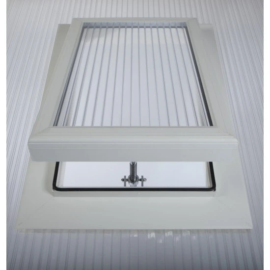 Polycarbonate/ Conservatory Roof Vent White For 25 mm 