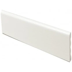 Smooth White uPVC Plastic Ridge Back Architrave Skirting 40, 60, 80, 90, or 100mm - 5m Long x 7mm Thick