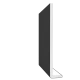 Plain Black 10mm x 175mm Square Leg Smooth Black