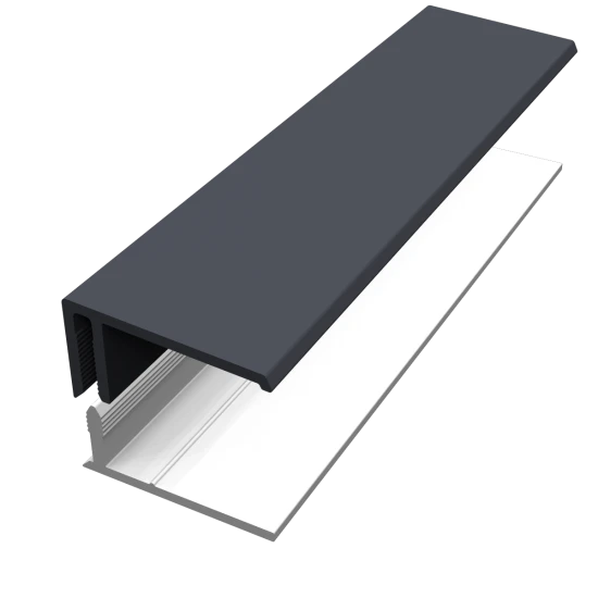 Slate Grey 2-Part Edge Trim - 3 Metre