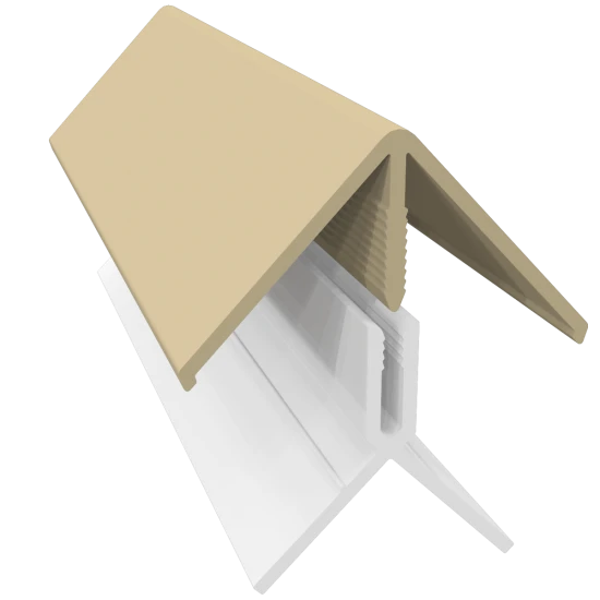 Cappuccino 2-Part External Corner Trim - 3 Metre