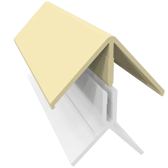 Sand 2-Part External Corner Trim - 3 Metre